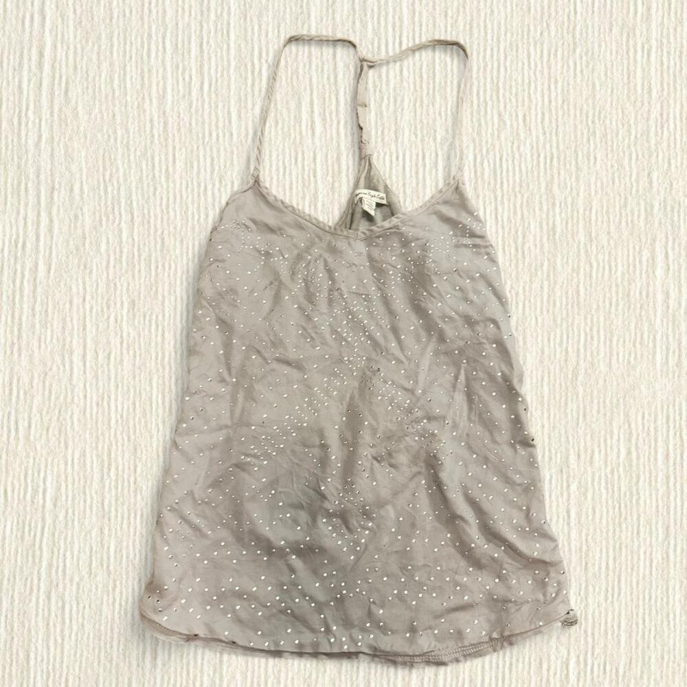 Early 2000s american eagle grey rhinestone top
